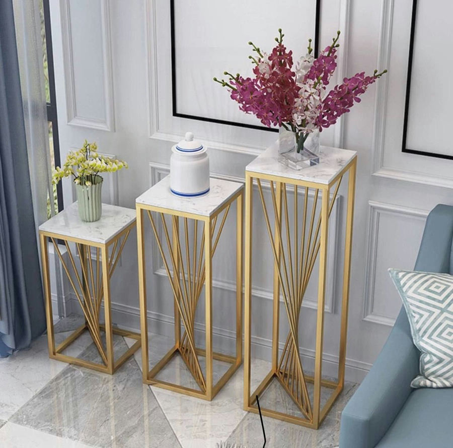 طقم 3 طاولات ديكور فخمة بتصميم عصري 3