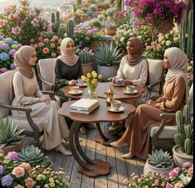 طاولة خدمة جانبية بشكل وردة 6