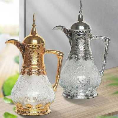 أباريق شاي وقهوة زجاجية مزخرفة 7