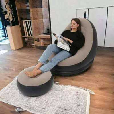 طقم أريكة استرخاء قابلة للنفخ مع مسند قدم 2