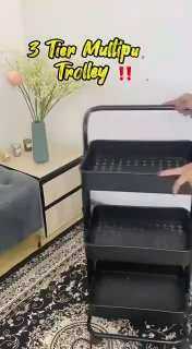 عربة تنظيم 3 طبقات بعجلات 6